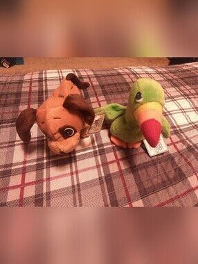 Vintage Precious Moments plush bird and dog lot 1997
